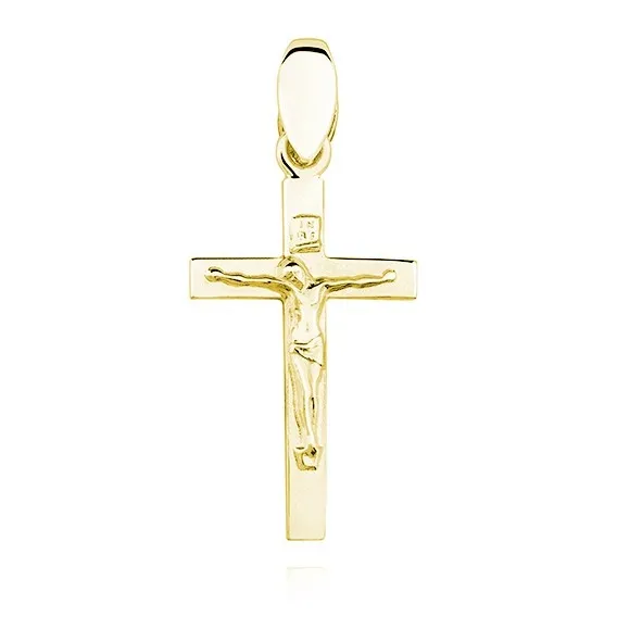 Krzyżyk srebrny pozłacany