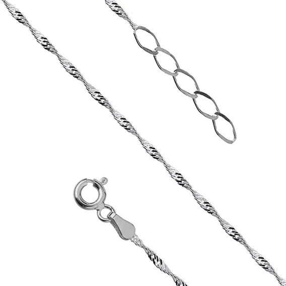 Bransoletka srebrna na nogę singapur