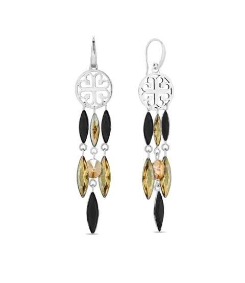 Kolczyki roseta  golden shadow