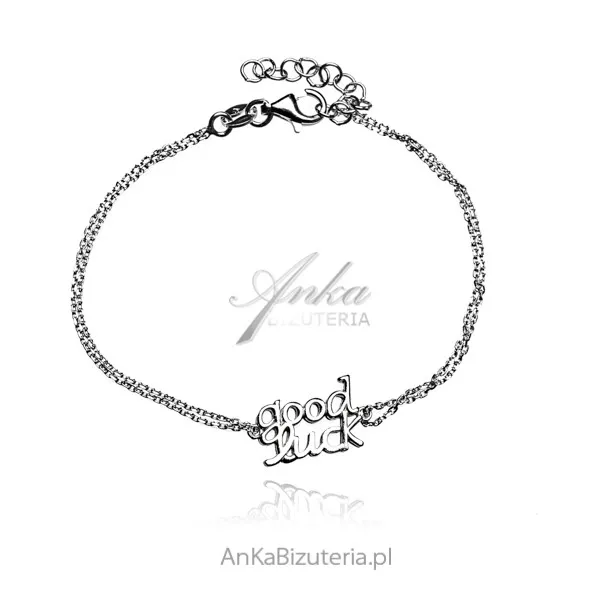 Bransoletka srebrna good luck