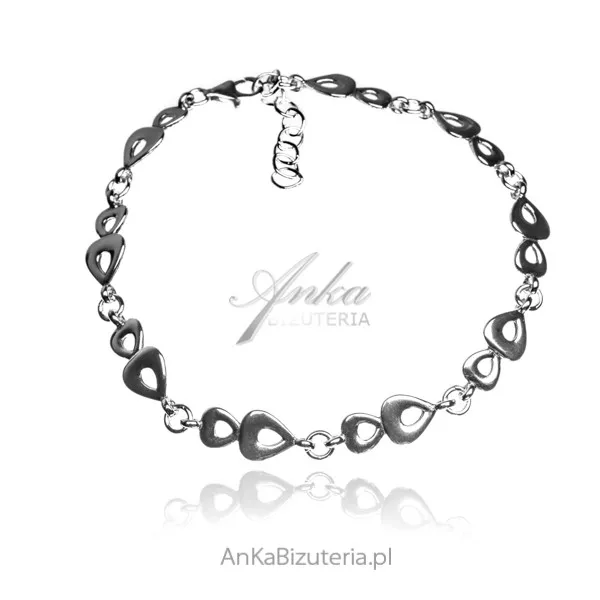 Bransoietka srebrna  subtelne trójkąciki