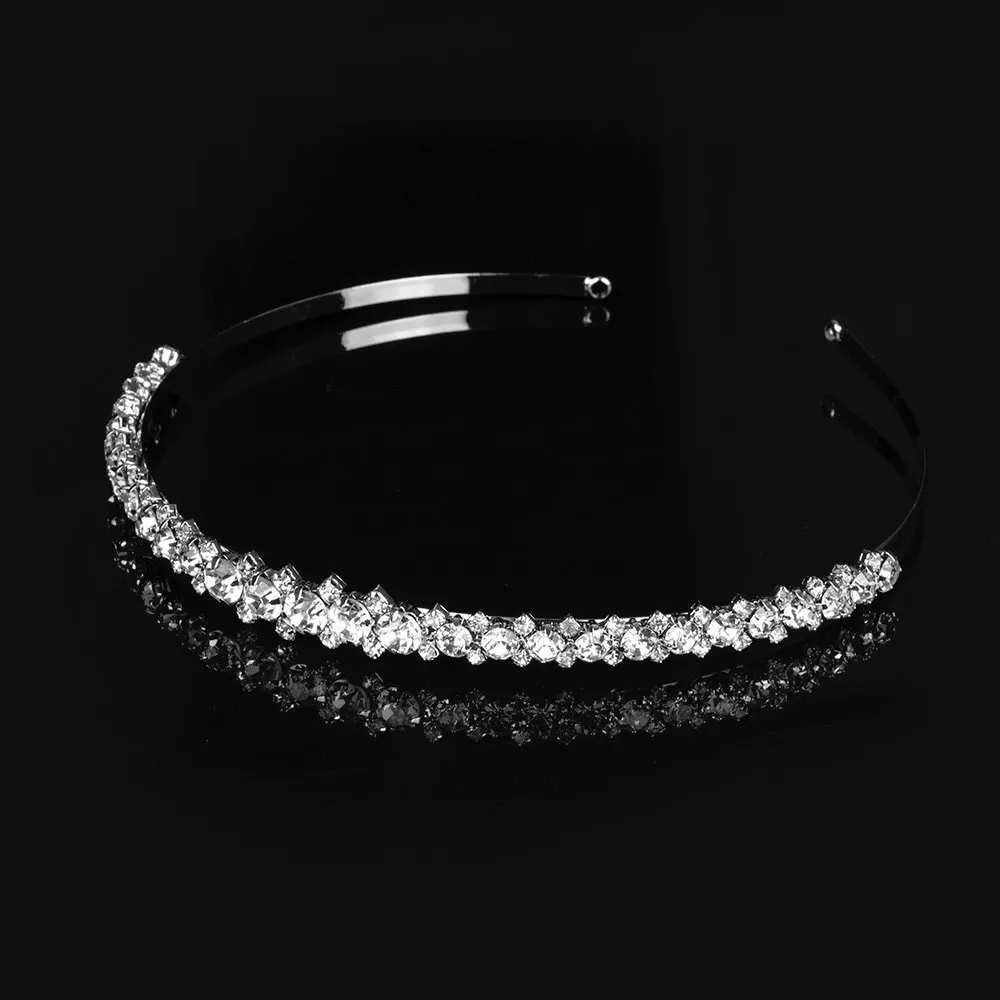 OPASKA DO WŁOSÓW srebrna ozdoba ŚLUBNA cyrkonie