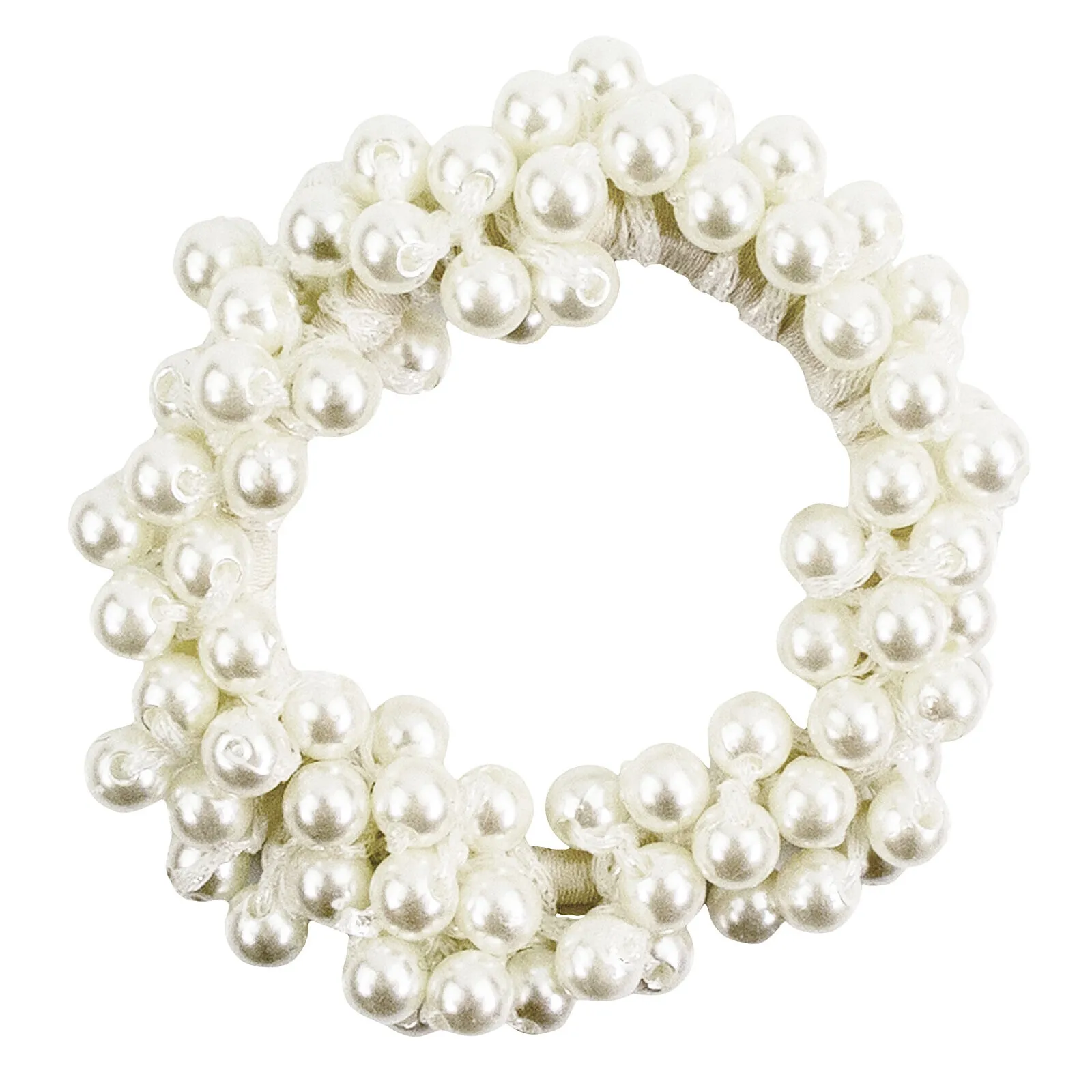 GUMKA DO WŁOSÓW perłowa PERŁY rozciągliwa BIAŁA