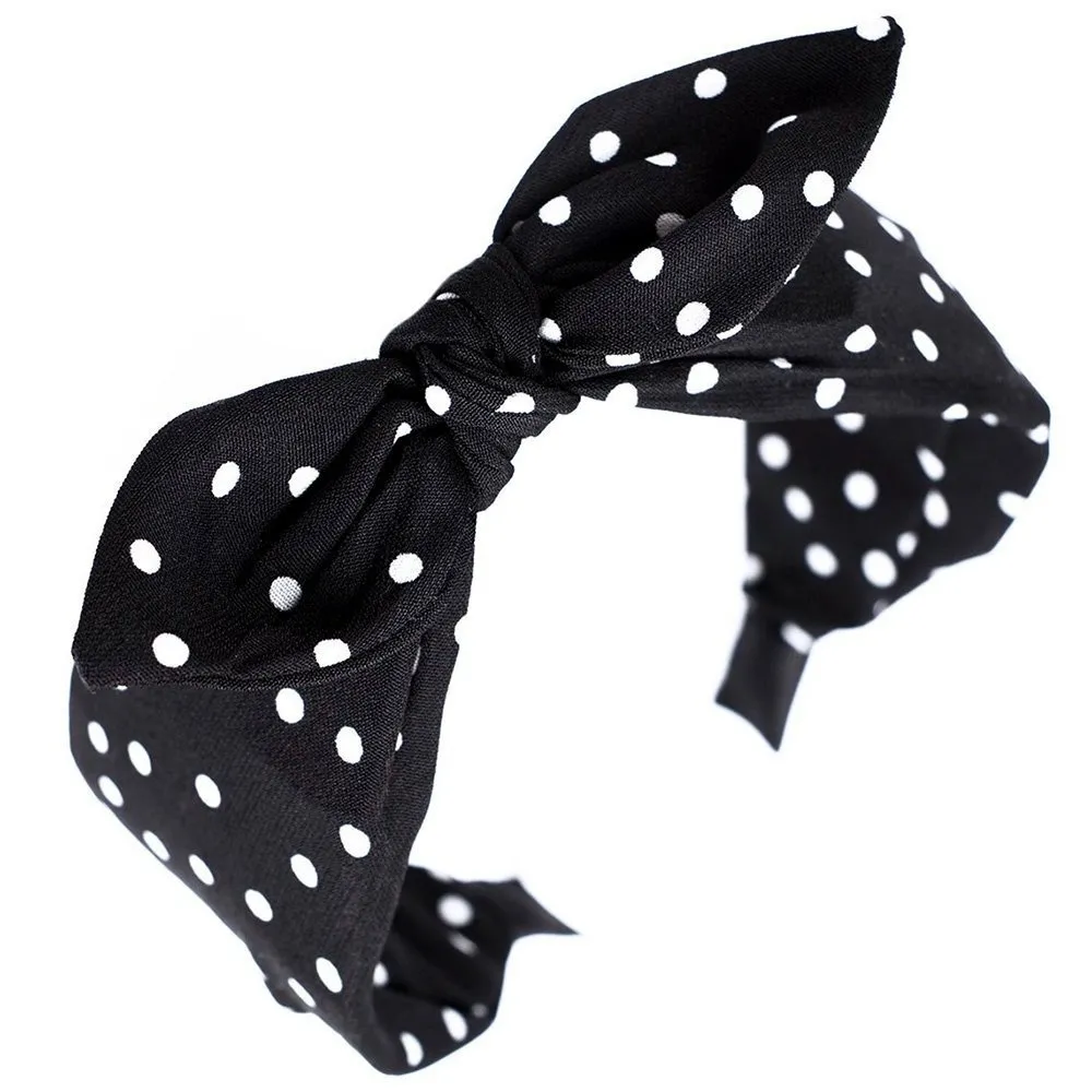 OPASKA DO WŁOSÓW szeroka kokarda KROPKI pin up WĘZEŁ