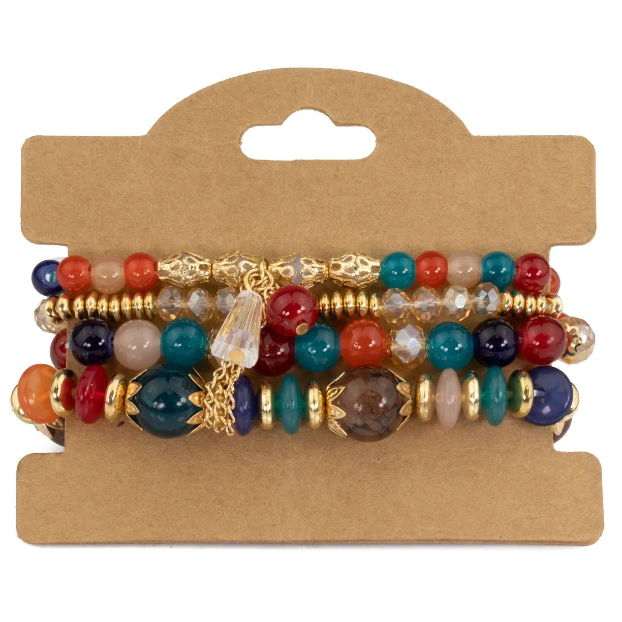 ZESTAW BRANSOLETEK elegancki koraliki KRYSZTAŁKI