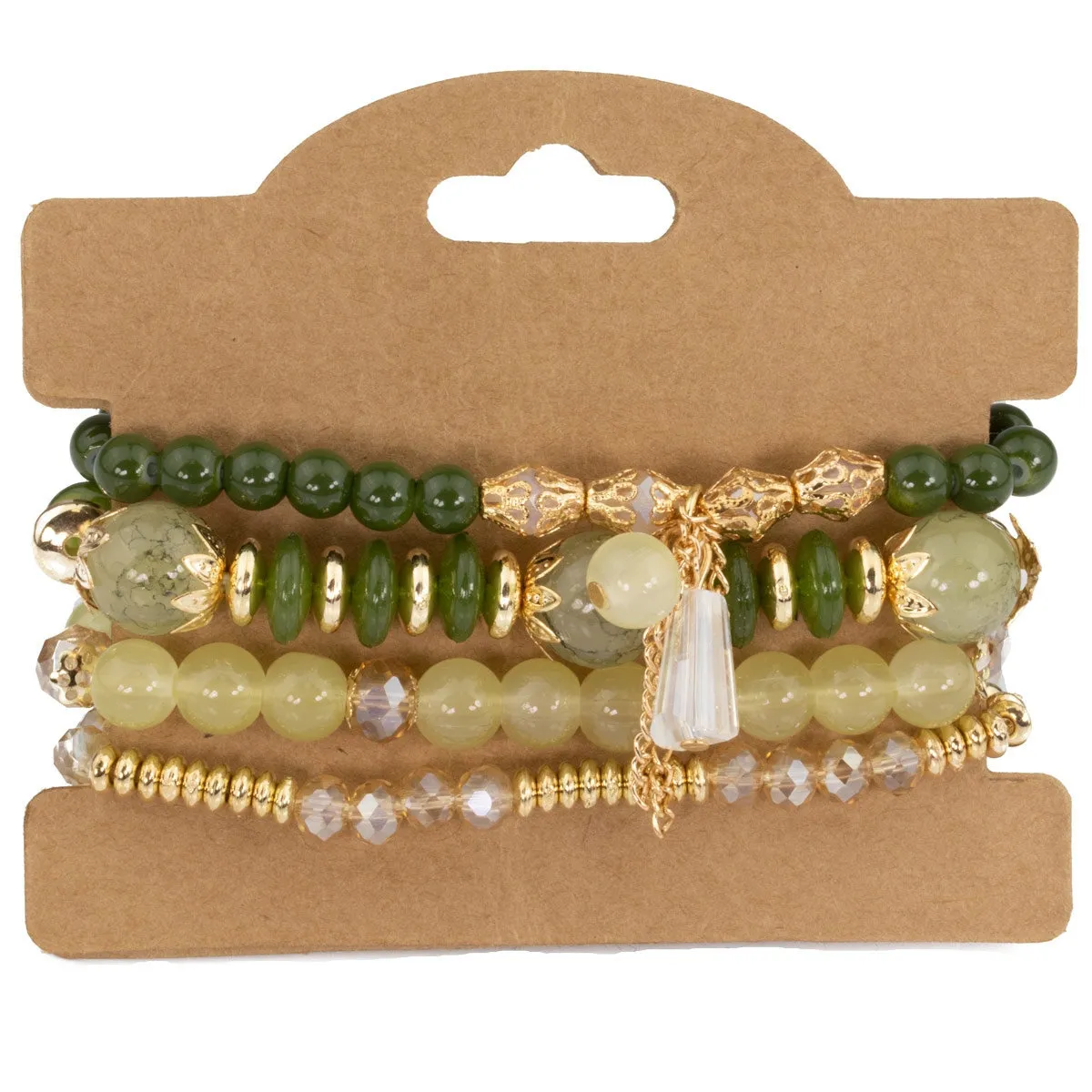 ZESTAW BRANSOLETEK elegancki koraliki KRYSZTAŁKI