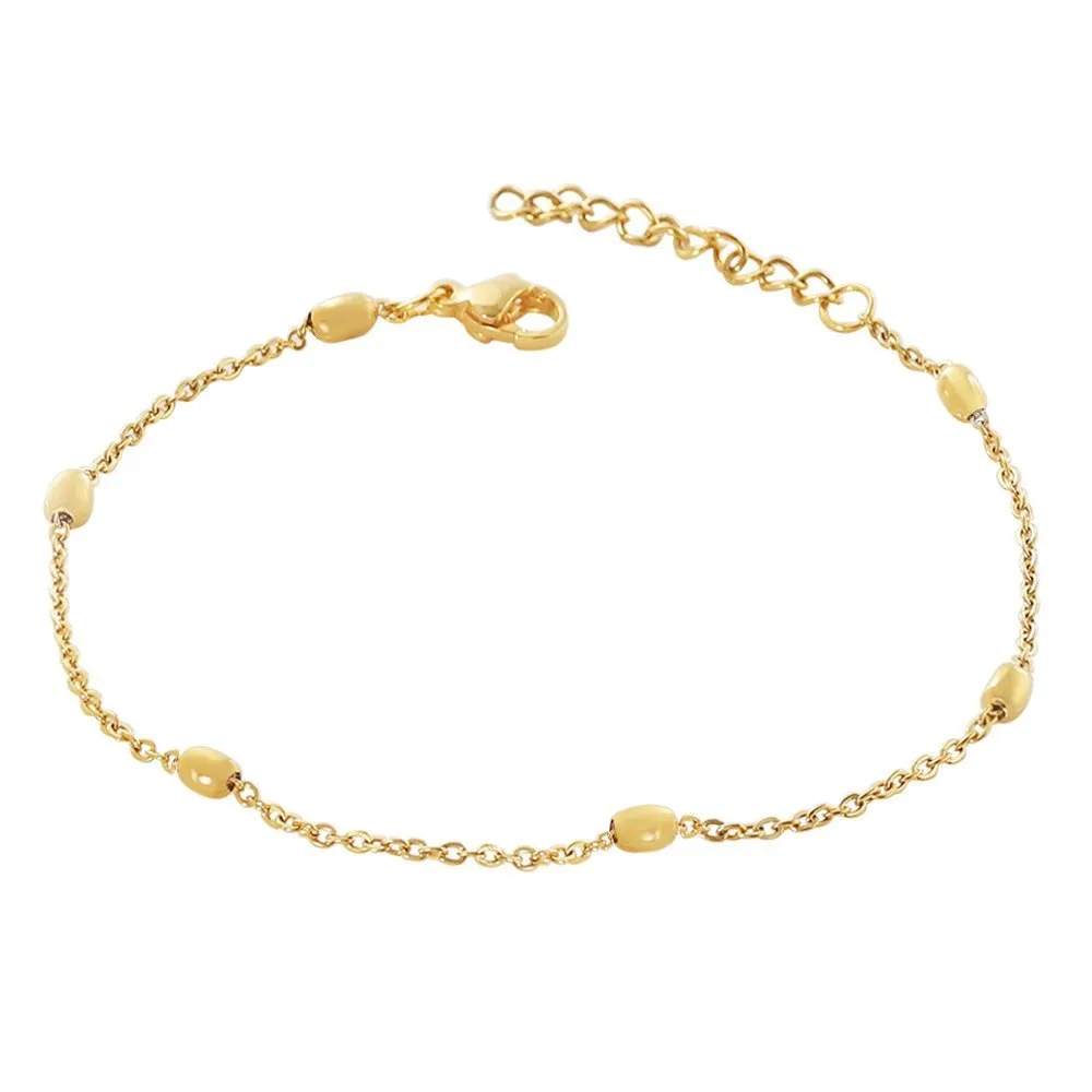 Bransoletka STAL SZLACHETNA POZŁACANA delikatna