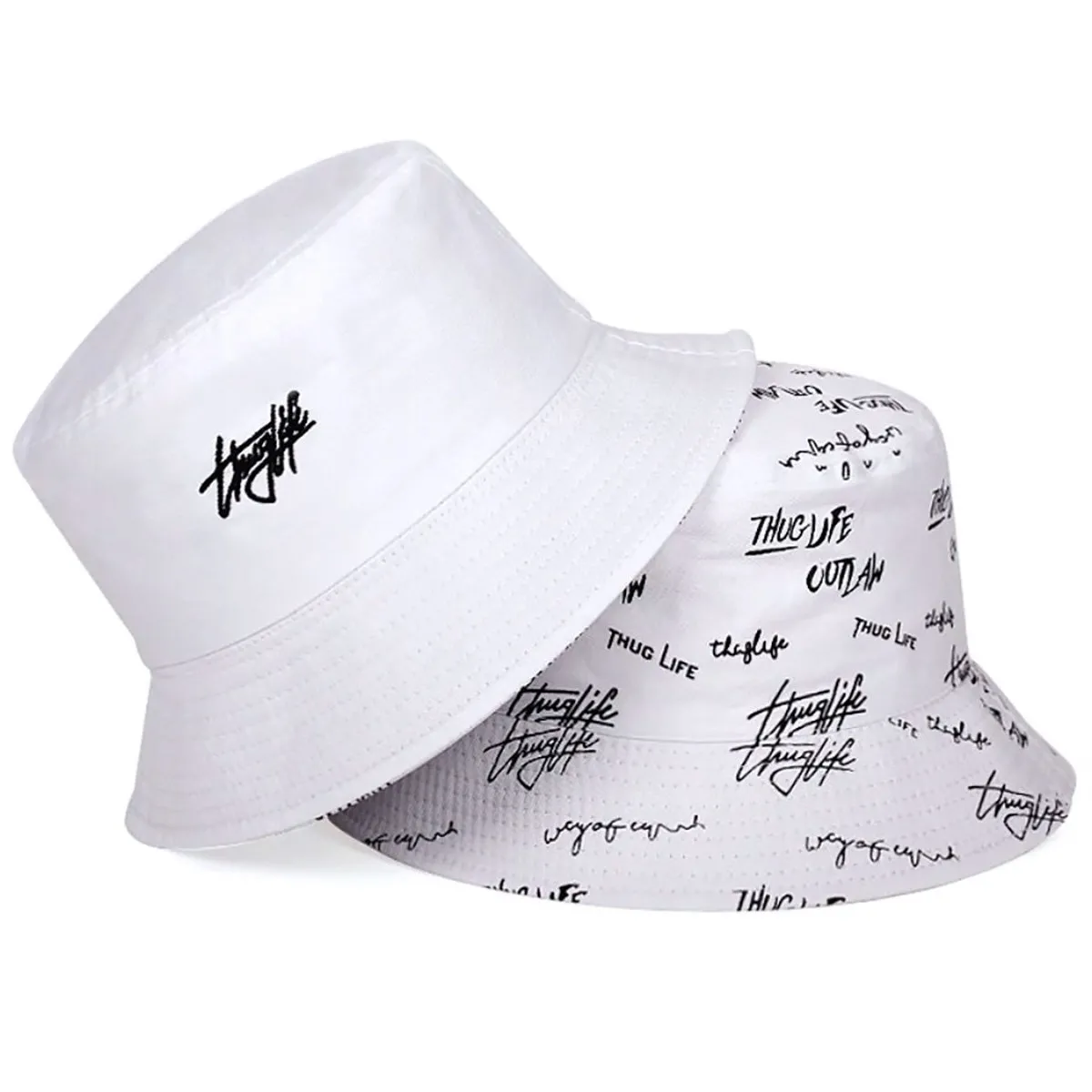 BUCKET HAT czapka dwustronna rybacki KAPELUSZ napis