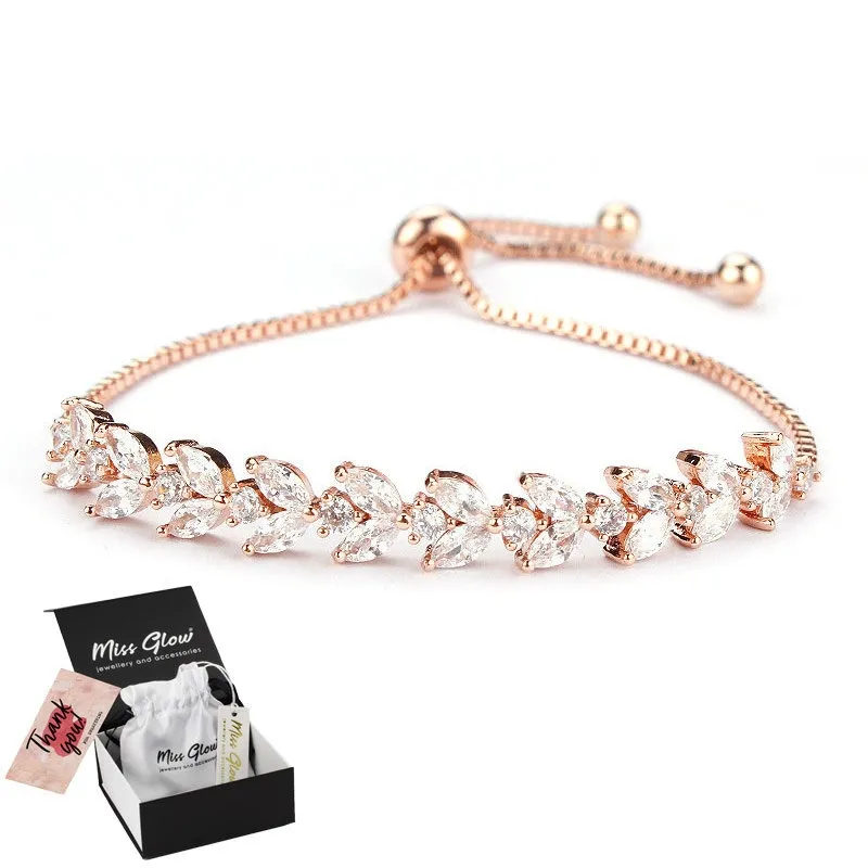 Bransoletka cyrkonie STAL SZLACHETNA POZŁACANA