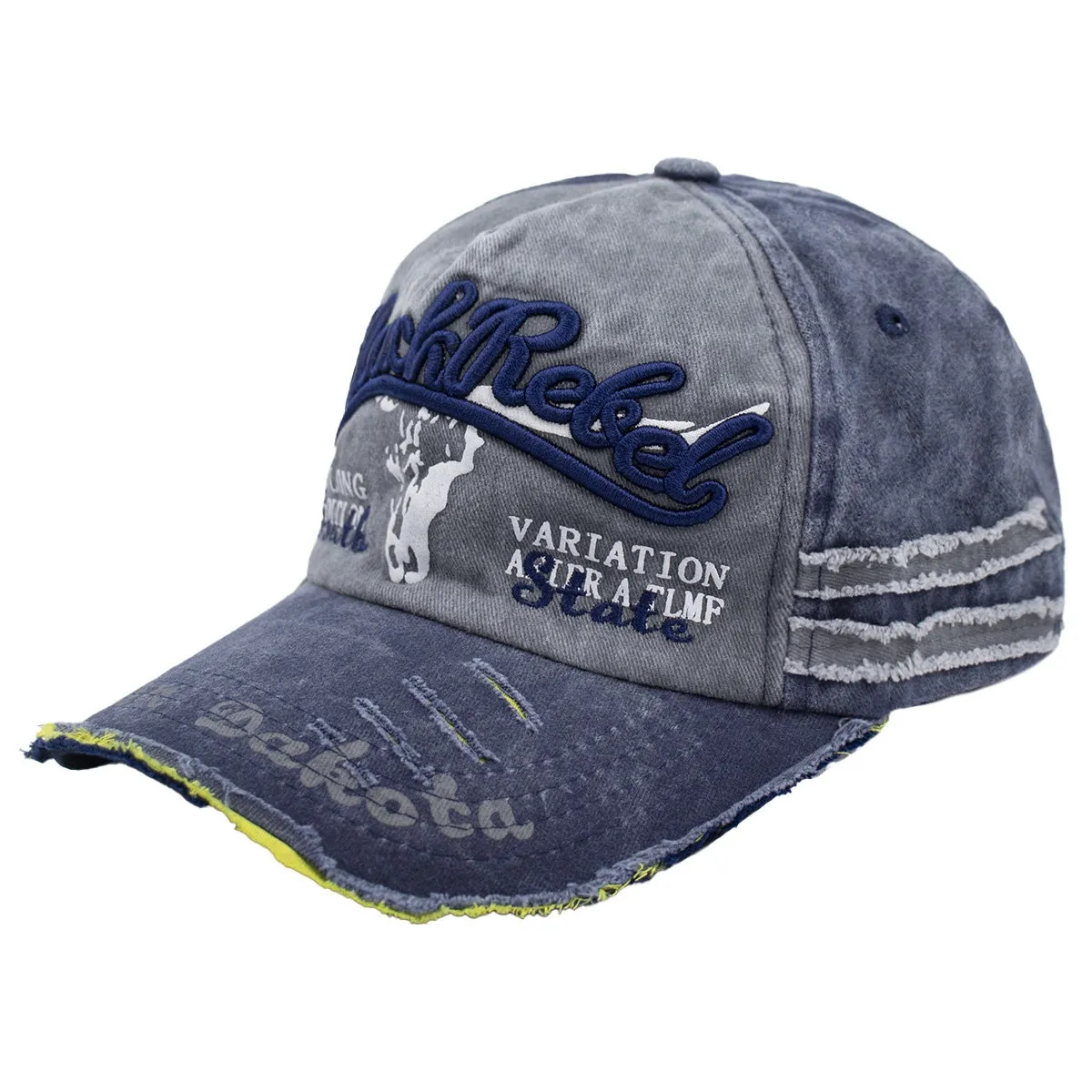 Kaszkietówka CZAPKA Z DASZKIEM jeansowa VINTAGE damska męska