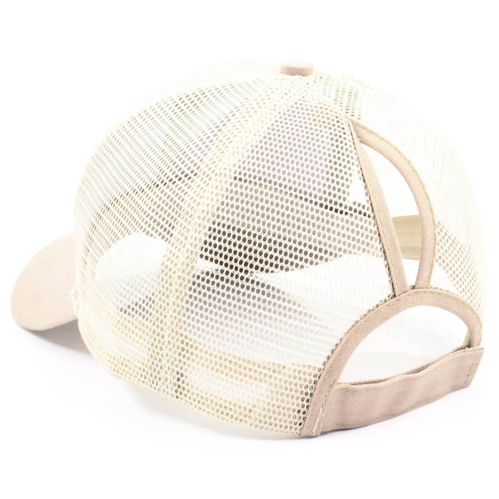 Czapka z daszkiem NA KUCYK bejsbolówka z siatką damska