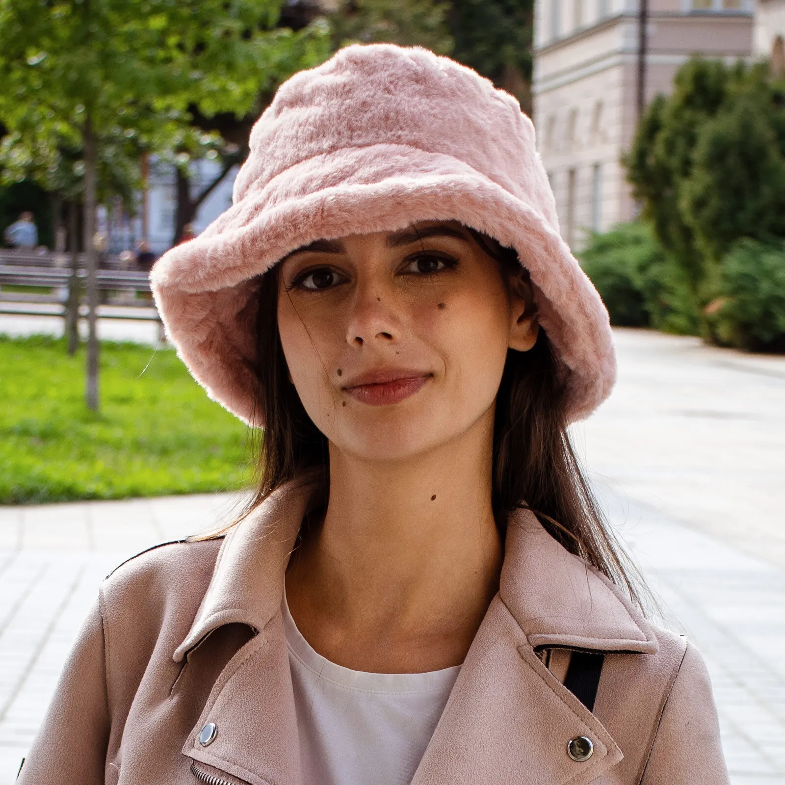 ZIMOWY bucket hat KAPELUSZ na zimę ciepły PLUSZOWY czapka