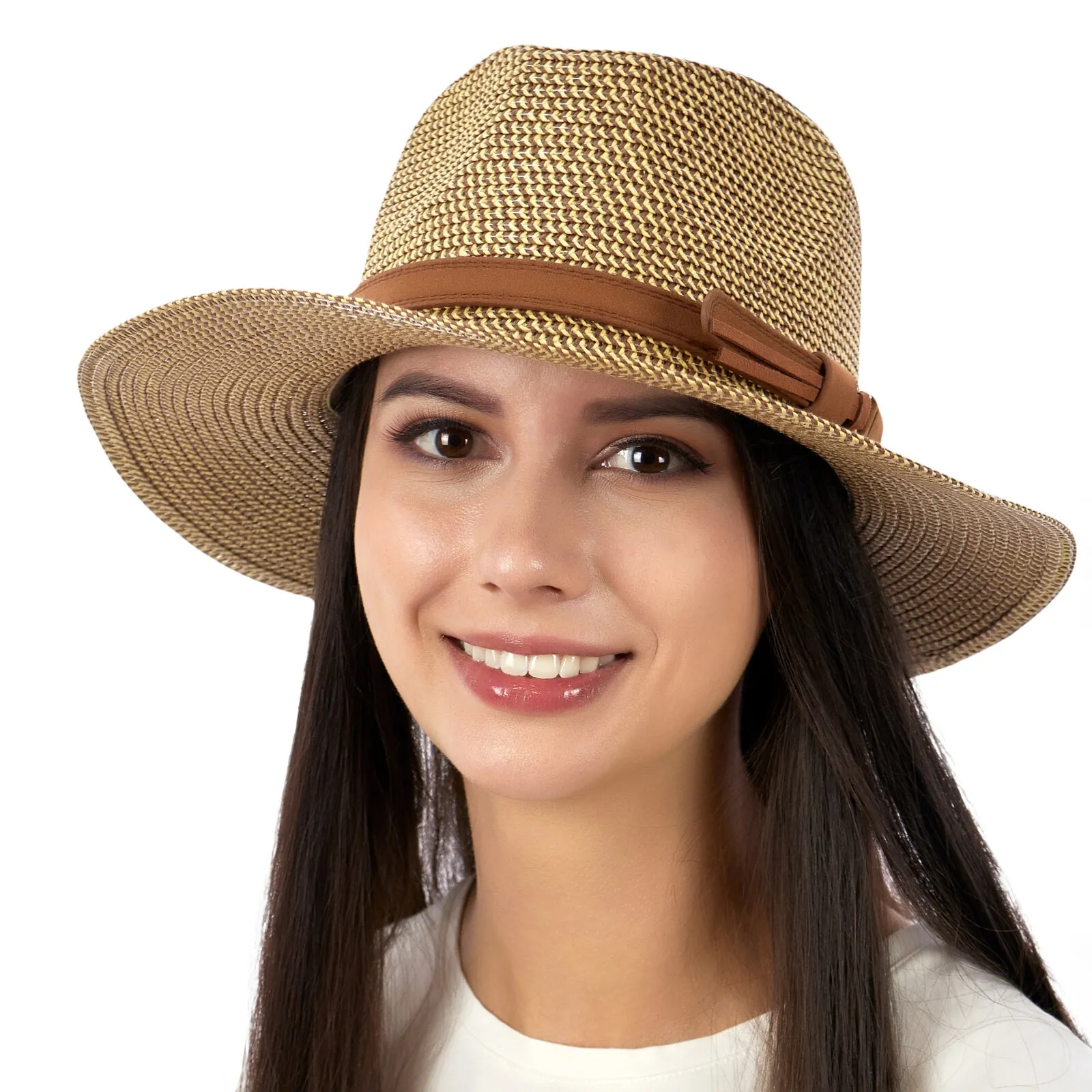 KAPELUSZ damski męski PANAMA fedora SŁOMKOWY lato ELEGANCKI