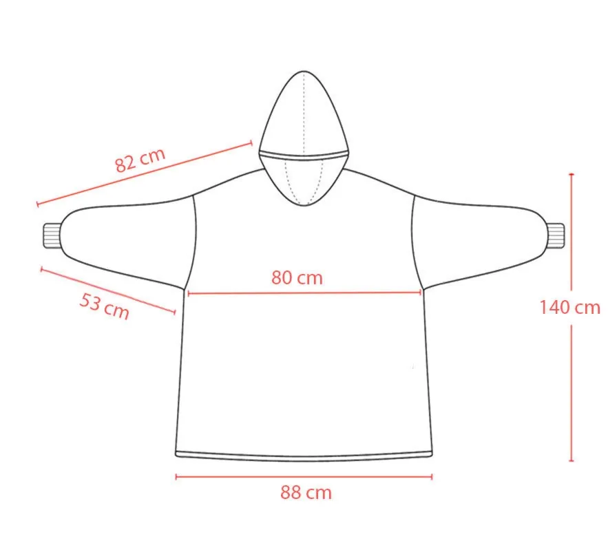 KOCOBLUZA KOC BLUZA CIEPŁA 2w1 GRUBA XXL FUTRZAK POLAR z kapturem OVERSIZE