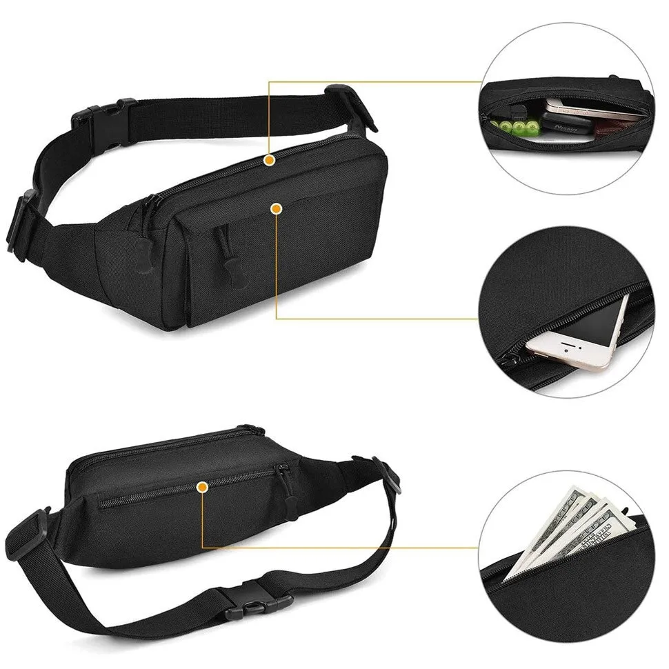 Torebka saszetka BIODRÓWKA NERKA męska POJEMNA z paskiem