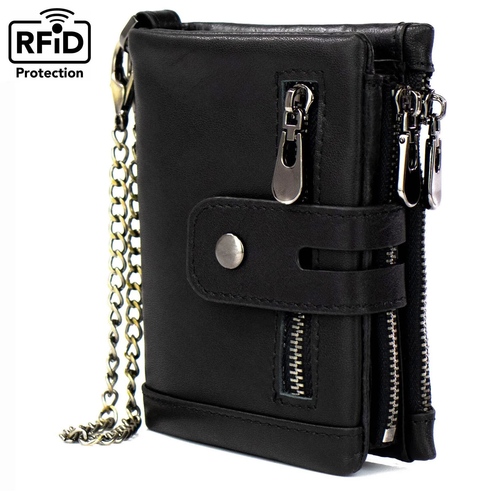 Alessio PORTFEL MĘSKI SKÓRA NATURALNA Block Kart RFID Pudełko PREZENTOWE