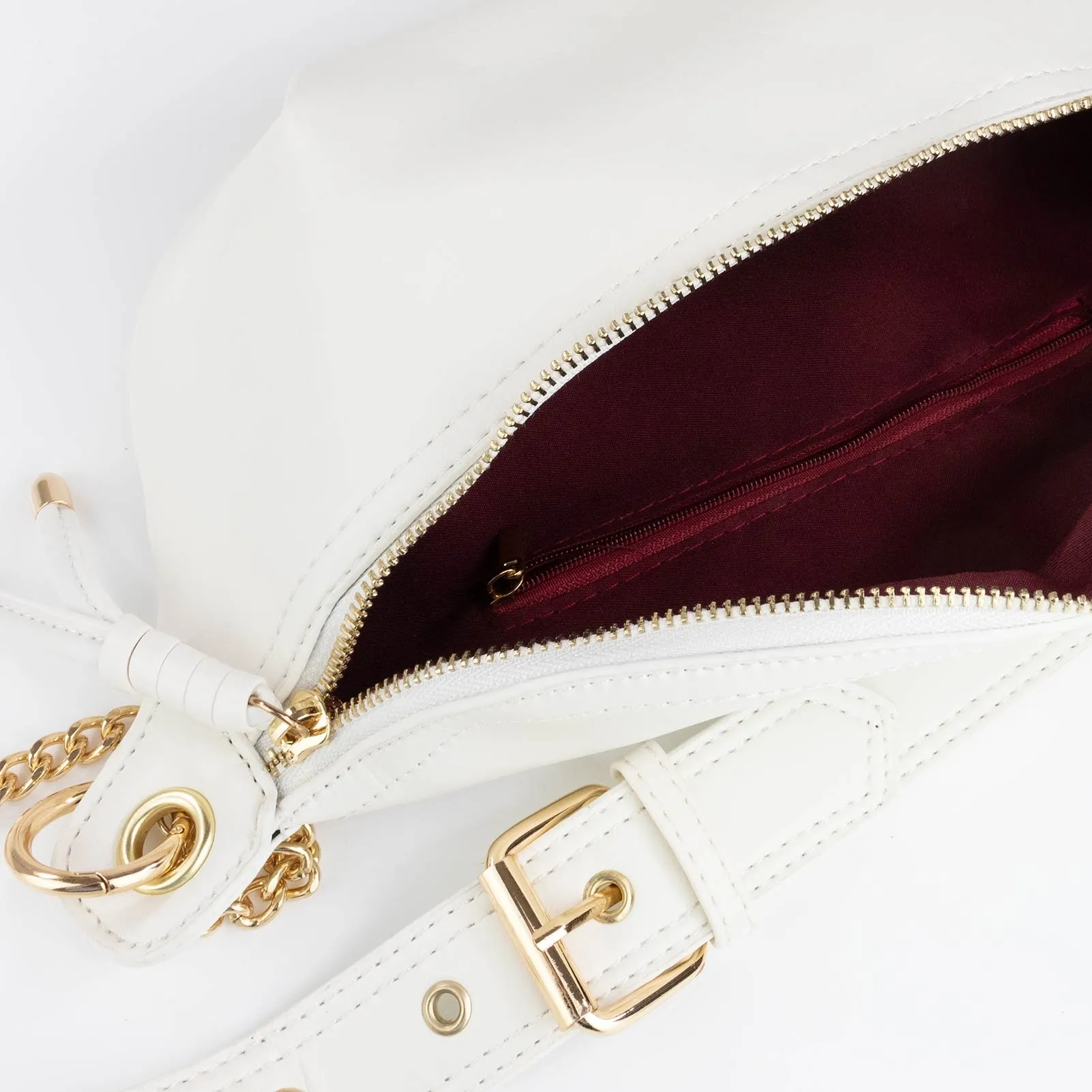 NERKA SASZETKA TOREBKA damska na RAMIĘ POJEMNA CROSSBODY ZŁOTY ŁAŃCUCH