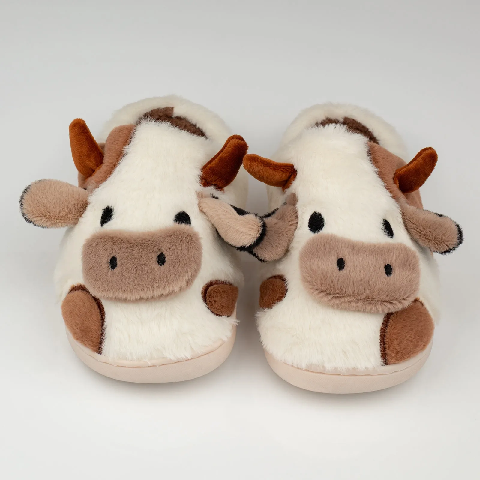 KAPCIE damskie Ciepłe PLUSZOWE CIAPY OCIEPLANE KROWA KRÓWKA r. 38-39