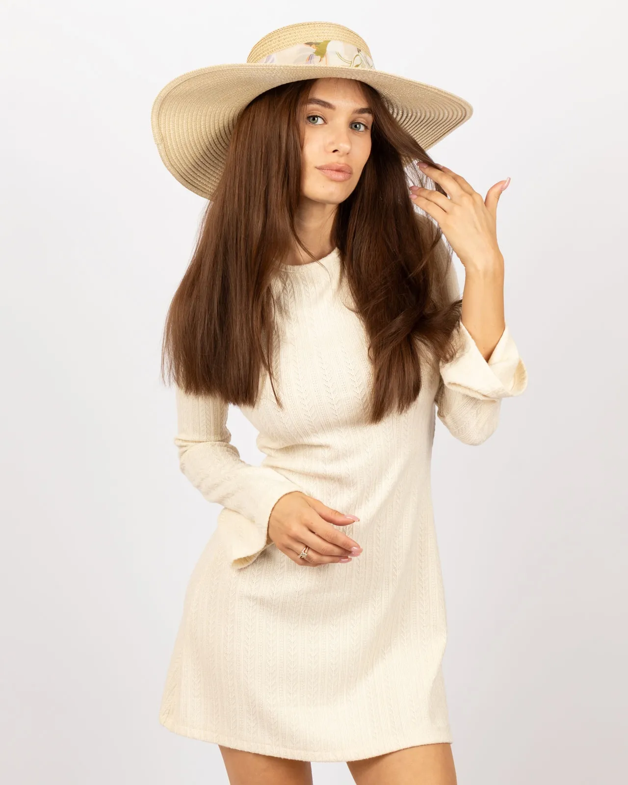 KAPELUSZ plażowy Alessio DAMSKI SŁOMKOWY kokarda letni SŁOMIANY DUŻE RONDO