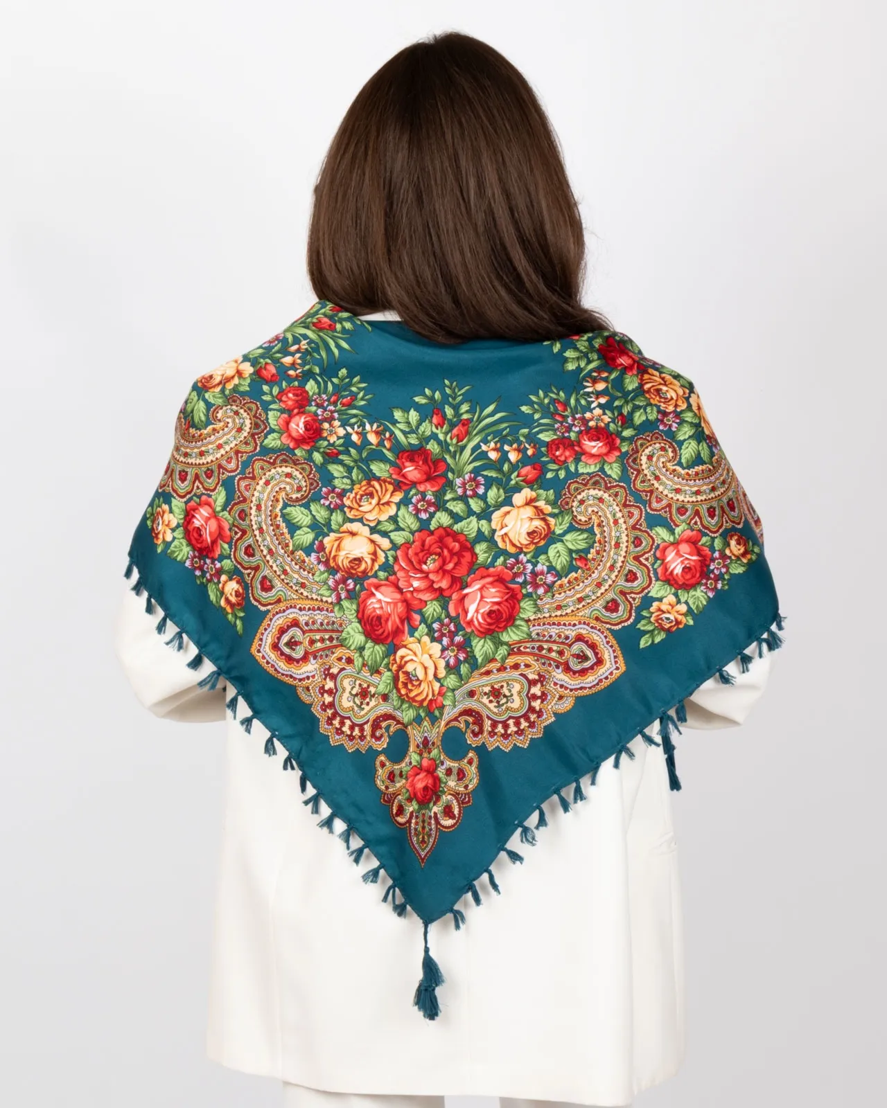 CHUSTA Ludowa Alessio GÓRALSKA Folk KWIATY DUŻA