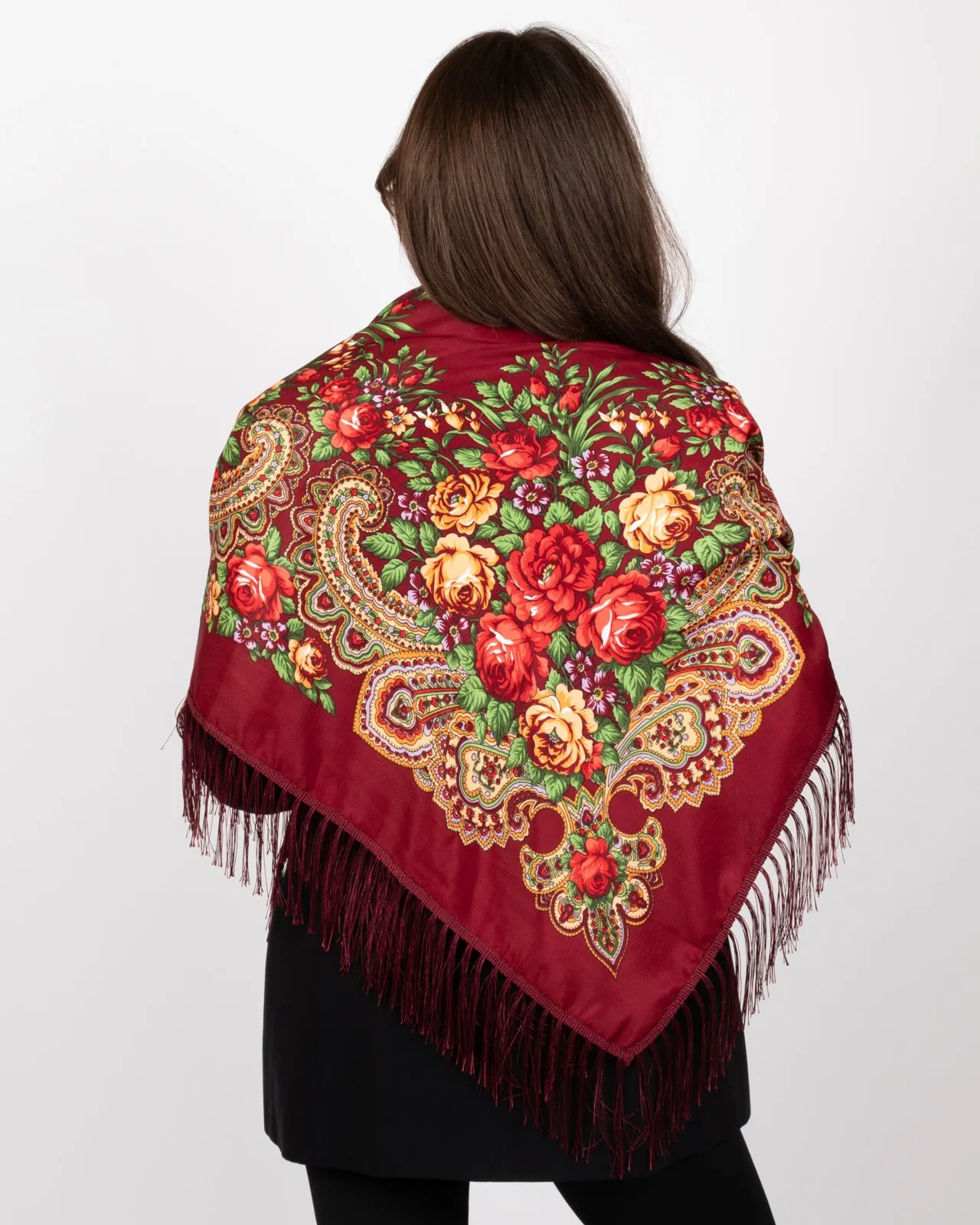 CHUSTA Ludowa Alessio GÓRALSKA Folk KWIATY DUŻA