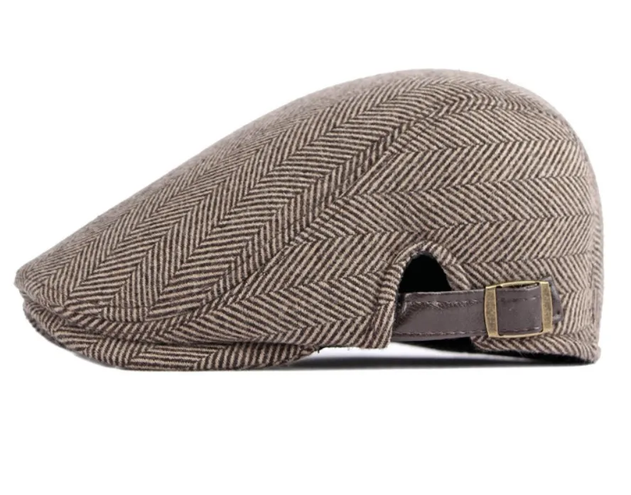 KASZKIET Męski Alessio Stylowy Elegancki FLAT CAP Jesień Zima Czapka RETRO