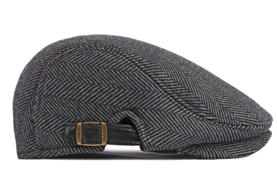KASZKIET Męski Alessio Stylowy Elegancki FLAT CAP Jesień Zima Czapka RETRO