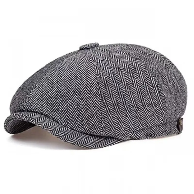 KASZKIET Męski Alessio Stylowy Elegancki NEWSBOY CAP Jesień Zima RETRO