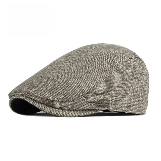 KASZKIET Męski Alessio Stylowy Elegancki FLAT CAP Jesień Zima Czapka RETRO