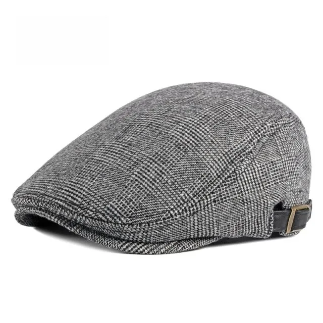 KASZKIET Męski Alessio Stylowy Elegancki FLAT CAP Jesień Zima Czapka RETRO