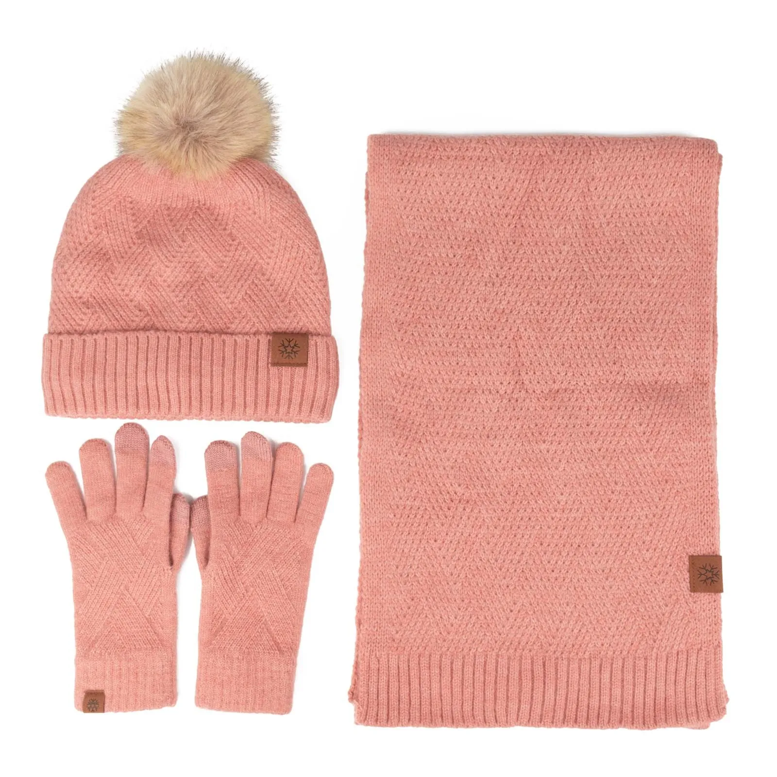 Alessio KOMPLET CZAPKA + SZALIK + RĘKAWICZKI DOTYKOWE ciepły POLAR ZIMOWY