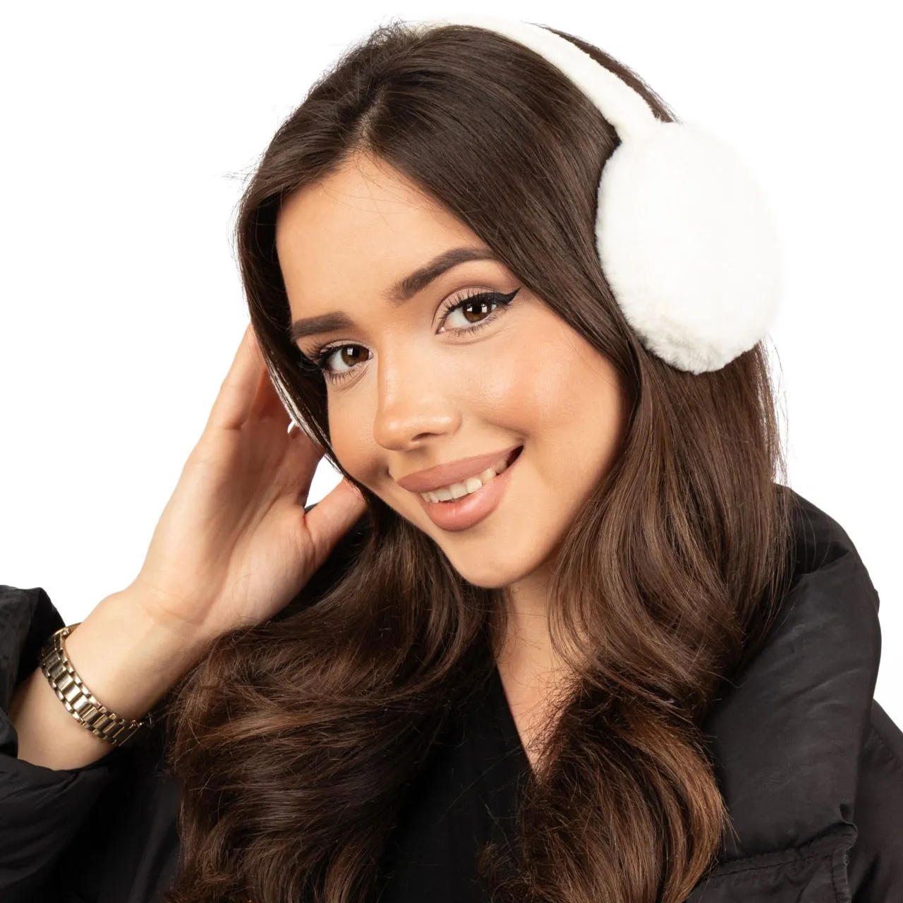 NAUSZNIKI ZIMOWE Alessio OCIEPLANE pluszowe CIEPŁE FUTERKO SŁUCHAWKI