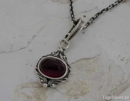 NEVA - srebrny wisiorek z ametystem