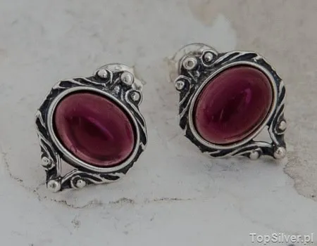 NEVA - srebrne kolczyki z ametystem