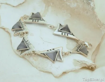 ESTER - srebrna bransoletka z kocim okiem