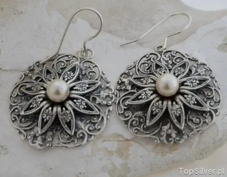 CALLA - srebrne kolczyki z perłami