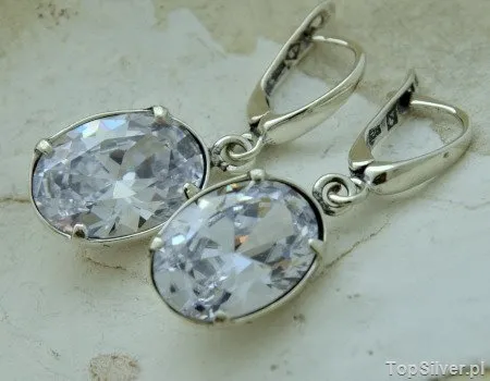 FLAVIA - srebrne kolczyki z kryształami Swarovskiego