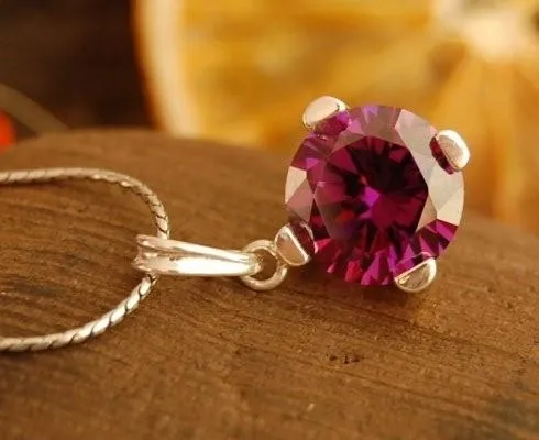 RODOLFO - srebrny wisiorek z ametystem