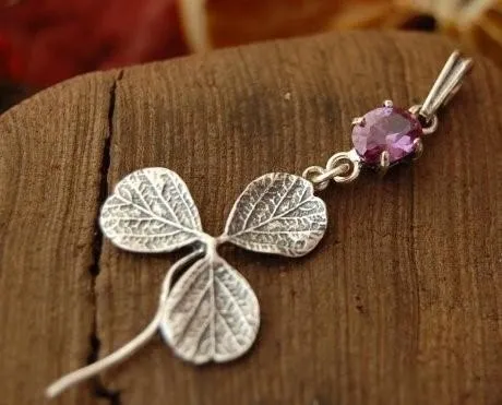 KONICZYNKA - srebrny wisiorek z ametystem