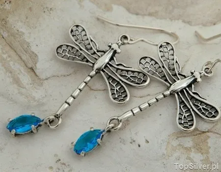 DELIKATNE WAŻKI - kolczyki z akwamarynem