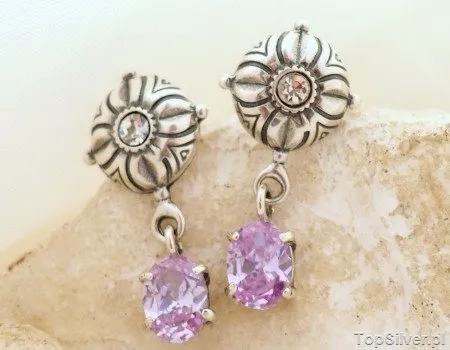 MILAN - srebrne kolczyki z lawenderem