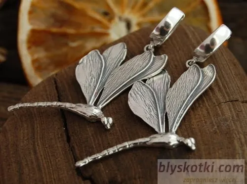 WAŻKI W LOCIE - srebrne kolczyki