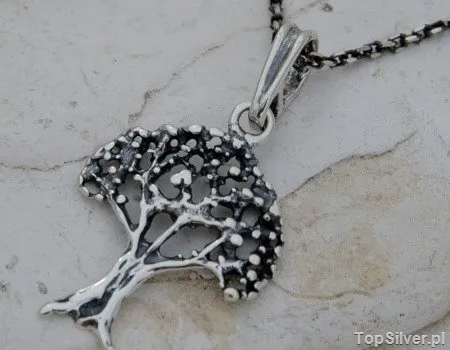 DRZEWKO SZCZĘŚCIA - srebrny wisiorek