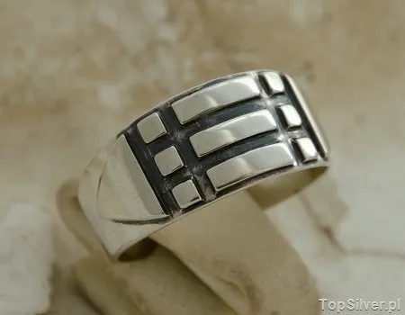 PIERŚCIEŃ ATLANTÓW magiczna srebrna obraczka