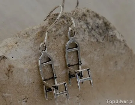 CZARODZIEJSKIE KRZESŁO - srebrne kolczyki