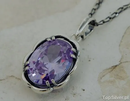 KADYKS - srebrny wisior z lawenderem