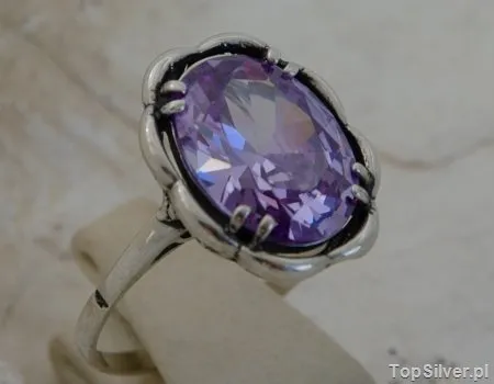 KADYKS - srebrny pierścień z lawenderem