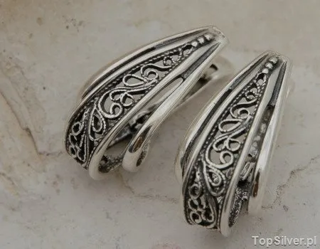 LILIANA - srebrne kolczyki na zapięcie angielskie