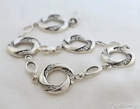 AUGUSTYNA - srebrna bransoletka z cyrkoniami