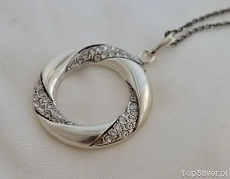 AUGUSTYNA - srebrny wisior z cyrkoniami